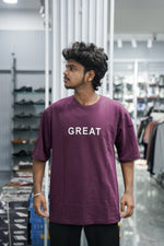 Load image into Gallery viewer, Five Sleeve Round Neck GREAT Printed Mens Tshirt - Purple-7 Man
