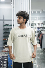 Load image into Gallery viewer, Five Sleeve Round Neck GREAT Printed Mens Tshirt - Ash-7 Man

