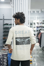 Load image into Gallery viewer, Five Sleeve Round Neck GREAT Printed Mens Tshirt - Ash-7 Man
