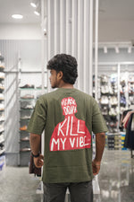 Load image into Gallery viewer, Five Sleeve Round Neck VIBE Printed Mens Tshirt - Green-7 Man
