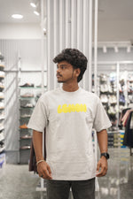 Load image into Gallery viewer, Five Sleeve Round Neck LEMON Printed Mens Tshirt - Ash-7 Man

