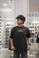 Load image into Gallery viewer, Five Sleeve Round Neck SOULMATE Printed Mens Tshirt - Black-7 Man
