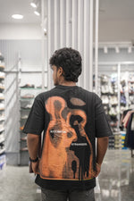 Load image into Gallery viewer, Five Sleeve Round Neck SOULMATE Printed Mens Tshirt - Black-7 Man
