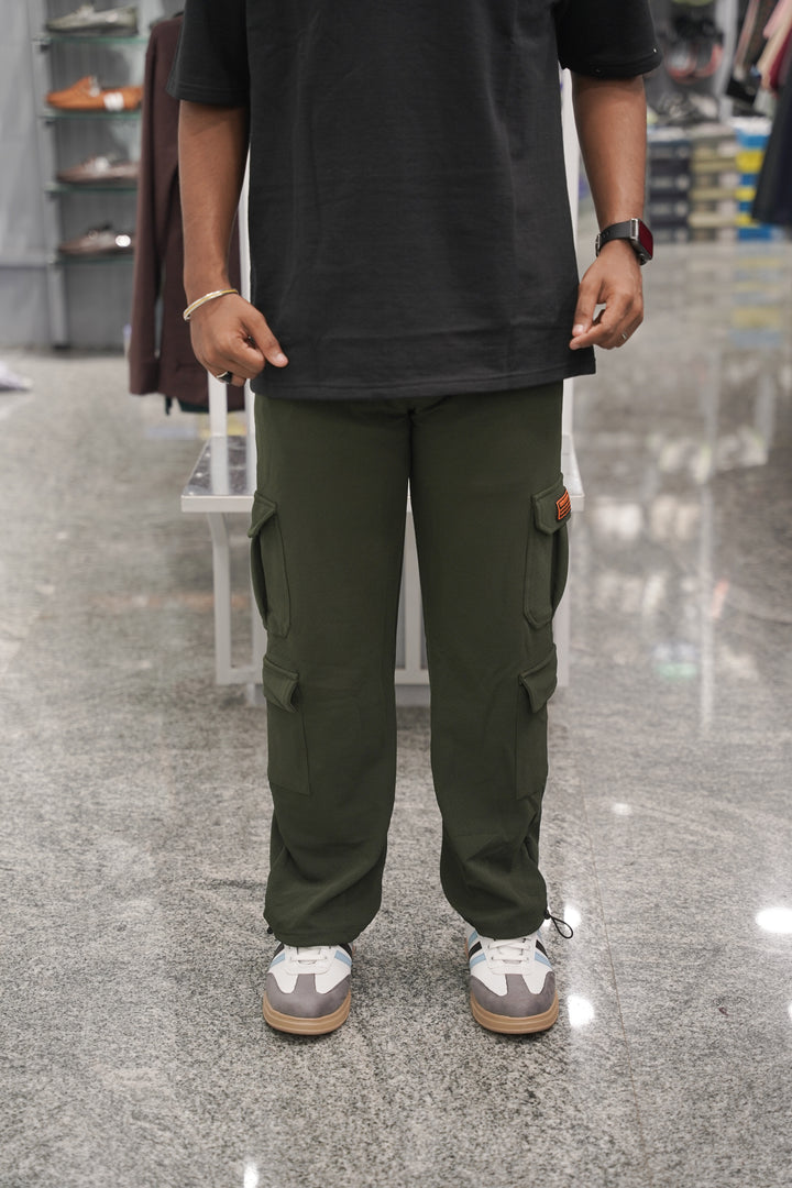 Buy Regular Wear Double Pocket Parachute Baggy Pant for Mens - Mahendhi Green-7 Man
