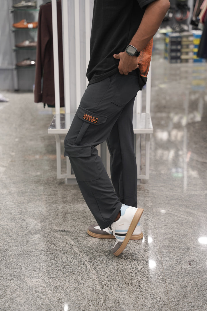 Buy Regular Wear Double Pocket Parachute Baggy Pant for Mens - Grey-7 Man