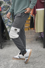 Load image into Gallery viewer, Men’s Ottoman Cargo and Jogger Pants with Utility Pockets - Grey
