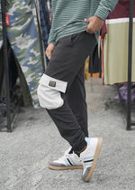 Load image into Gallery viewer, Men’s Ottoman Cargo and Jogger Pants with Utility Pockets - Black
