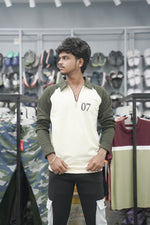 Load image into Gallery viewer, Full Sleeve Collar Neck Zipper Korean 07 Tshirt for Men - Sandle-7 Man

