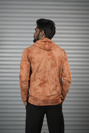 Men's Tie-Dye Hoodie – Premium Full Sleeve Casual Hooded Sweatshirt - Brown