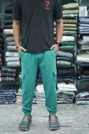 Regular Fit Mens Ottaman Cargo Track Pant - Ramar Green-7 Man