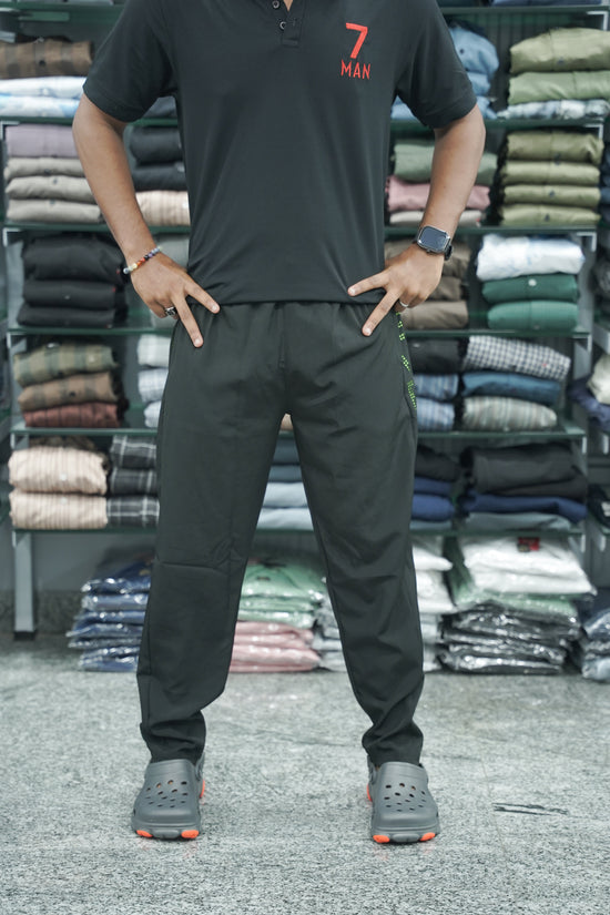 Daily Wear Mens LASER CUT NS - Track Pant - BLACK-7 Man