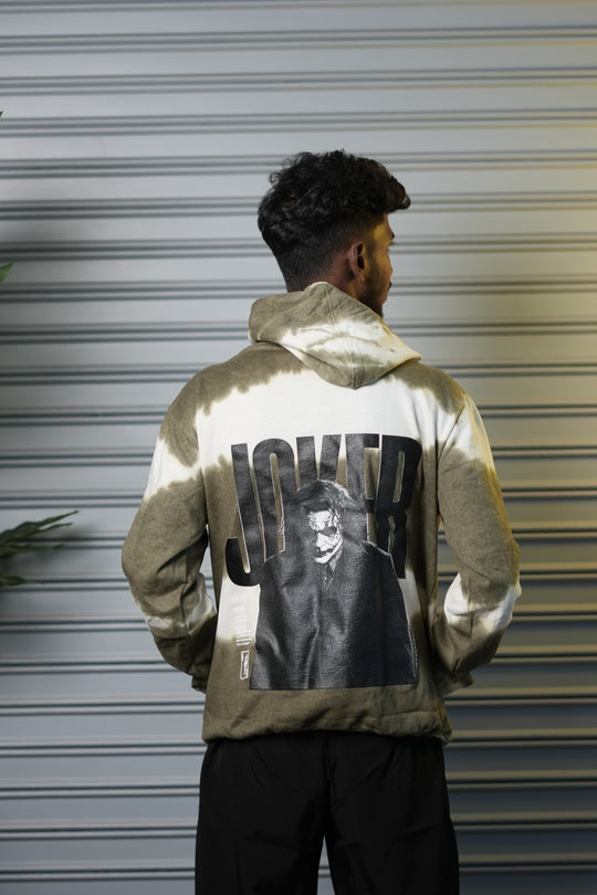 Men's Streetwear Joker Graphic Tie-Dye Full Sleeve Hoodie - Olive – 7MAN Men's Fashion India