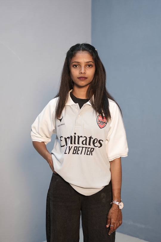 Unisex Oversized Five Sleeve Collar Neck EMIRATES Printed Tshirt -Ash – 7MAN Men's Fashion India