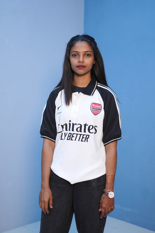 Unisex Oversized Five Sleeve Collar Neck EMIRATES Printed Tshirt -White – 7MAN Men's Fashion India