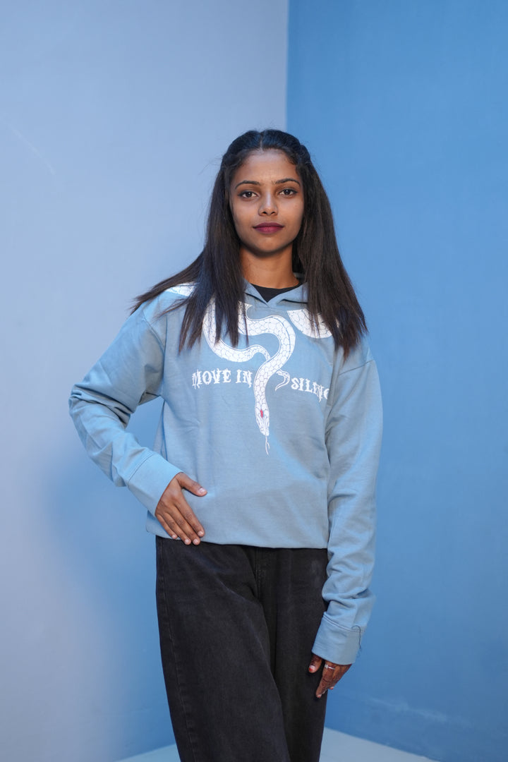Unisex Full Sleeve Oversized Hoodie  SNACK Printed Streetwear  Sky Blue mens trending streetwear India 7Man