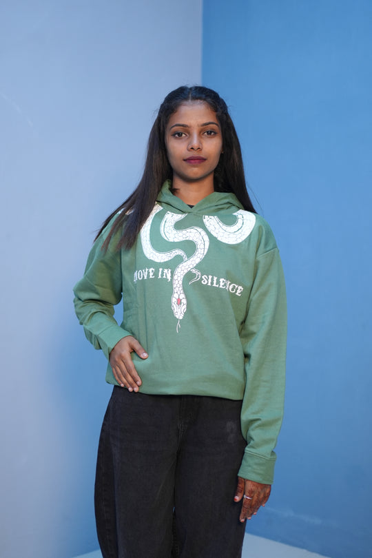 Unisex Full Sleeve Oversized Hoodie | SNACK Printed Streetwear – Pista Green – 7MAN Men's Fashion India