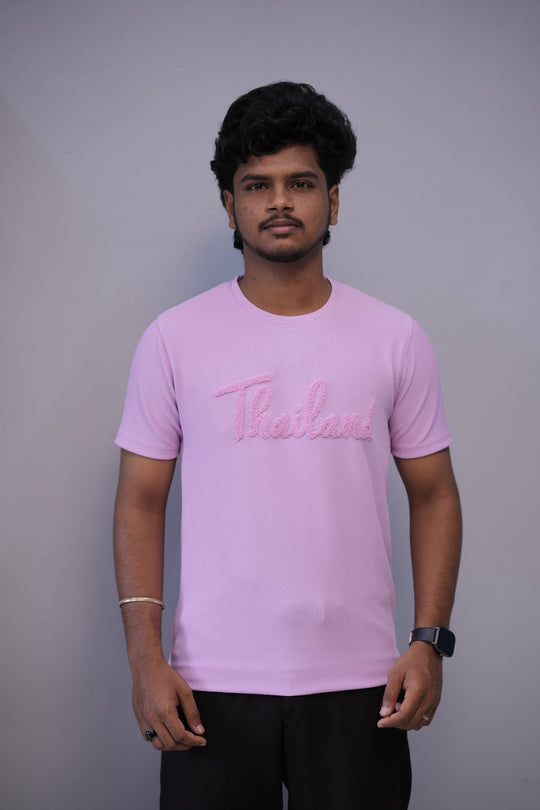 Short Sleeve Round Neck THAILAND Printed Tshirt for Men - Lavender – 7MAN Men's Fashion India