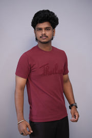 Short Sleeve Round Neck THAILAND Printed Tshirt for Men - Maroon