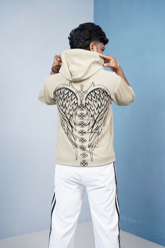 Five Sleeve WINGS Print Hoodie for Men - Sandle – 7MAN Men's Fashion India