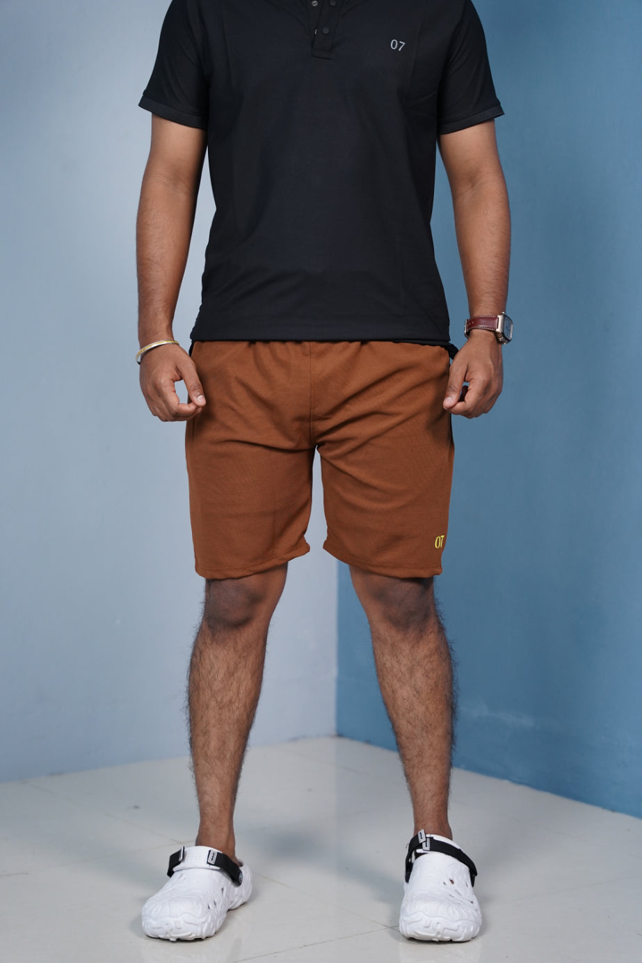 07 Men’s Casual Shorts | Lightweight Daily Wear - Chocolate Brown