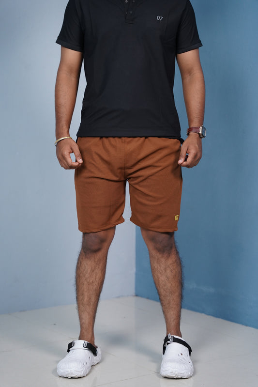 07 Men’s Casual Shorts | Lightweight Daily Wear - Chocolate Brown