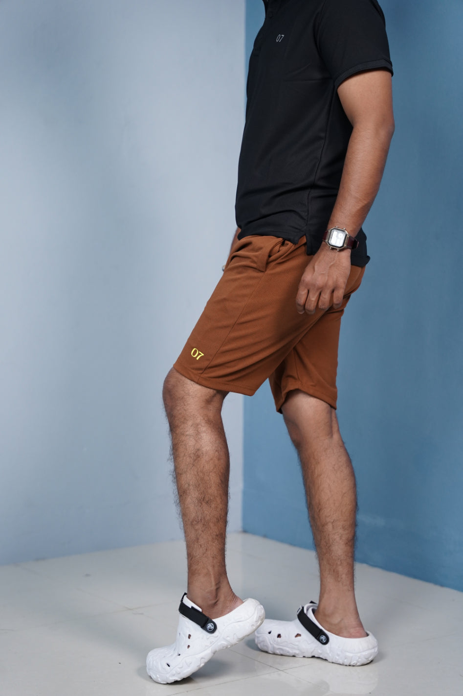 07 Mens Casual Shorts  Lightweight Daily Wear  Chocolate Brown mens trending streetwear India 7Man