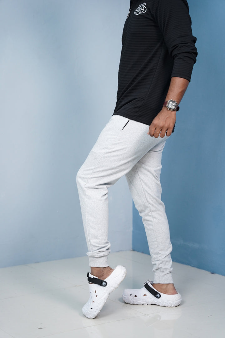 Men’s Track Pants Joggers | Slim Fit Casual & Sports Wear-Ash /rib