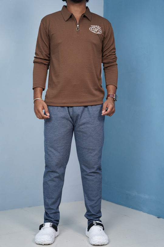 Men’s Slim Fit Jogger Pants | Stretch Casual Track Pants- Navy Blue