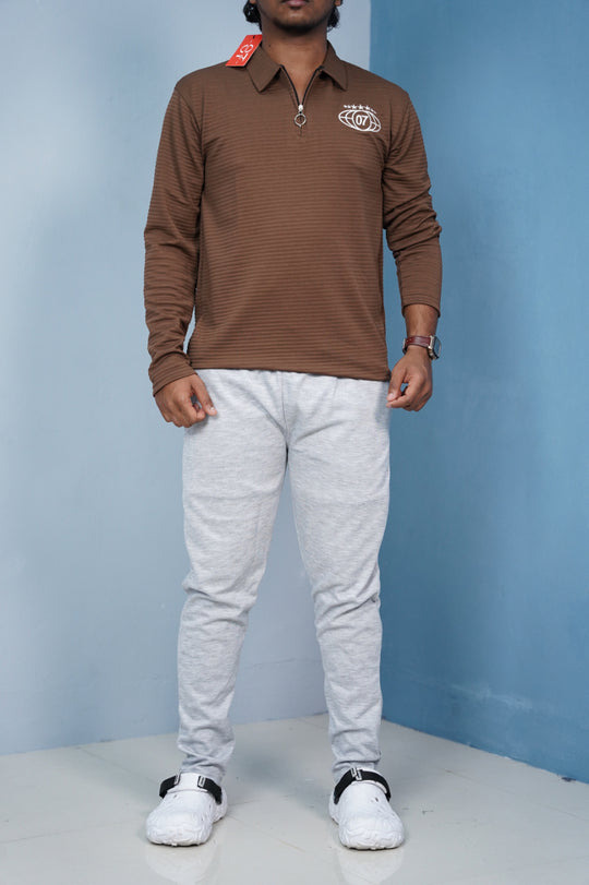 Men’s Slim Fit Jogger Pants | Stretch Casual Track Pants- Ash