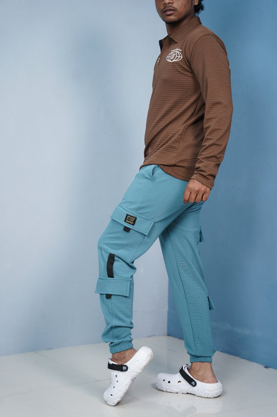 Regular Fit Mens New Tape Cargo Track Pant - Olive Green – 7MAN Men's Fashion India