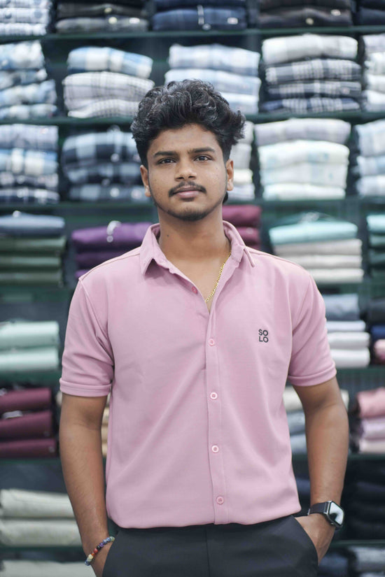 Half Sleeve 07 Lycra Shirt for Men - Peach-7 Man