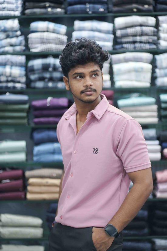 Half Sleeve 07 Lycra Shirt for Men - Peach-7 Man
