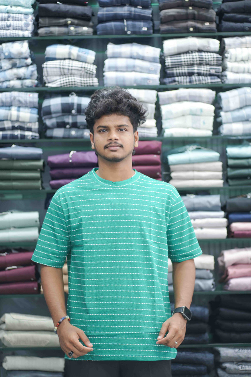 Men's Dailywear Half Sleeve Round Neck Printed Tshirt for Men - Green