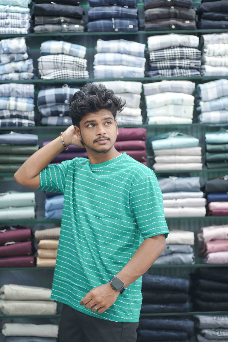 Men's Dailywear Half Sleeve Round Neck Printed Tshirt for Men - Green