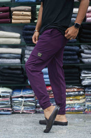 Regular Fit Mens Ottaman Cargo Track Pant - Wine-7 Man