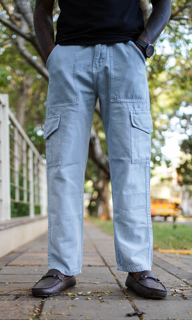 TRENDY JEAN BAGGY COLLECTIONS FOR MEN'S-ICE BLUE