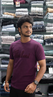 Half Sleeve Round Neck THAILAND Printed Tshirt for Men - Maroon