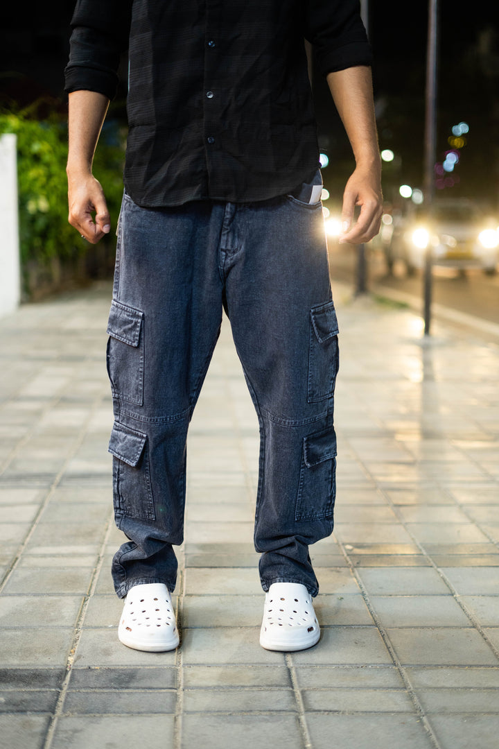 TRENDY JEAN BAGGY PANT FOR MEN'S-JEAN BLUE