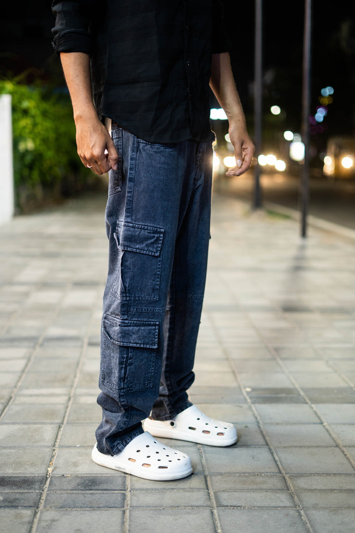 TRENDY JEAN BAGGY PANT FOR MEN'S-JEAN BLUE