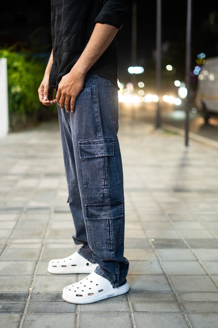 TRENDY JEAN BAGGY PANT FOR MEN'S-JEAN BLUE