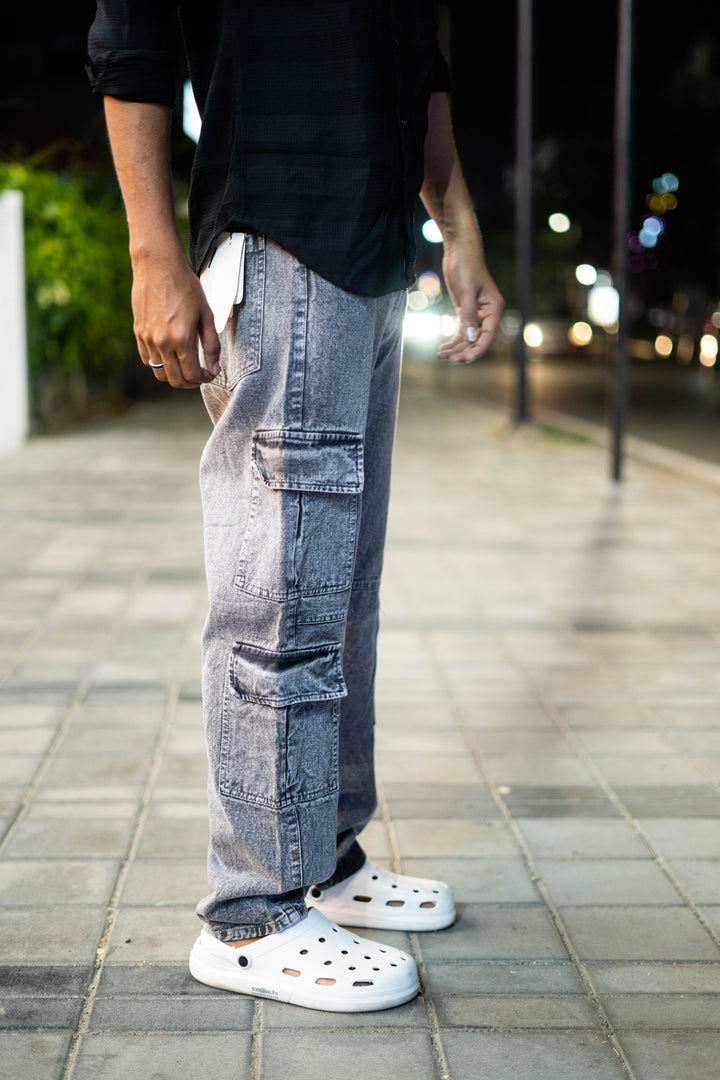 TRENDY JEAN BAGGY PANT FOR MEN'S- LIGHT BLUE