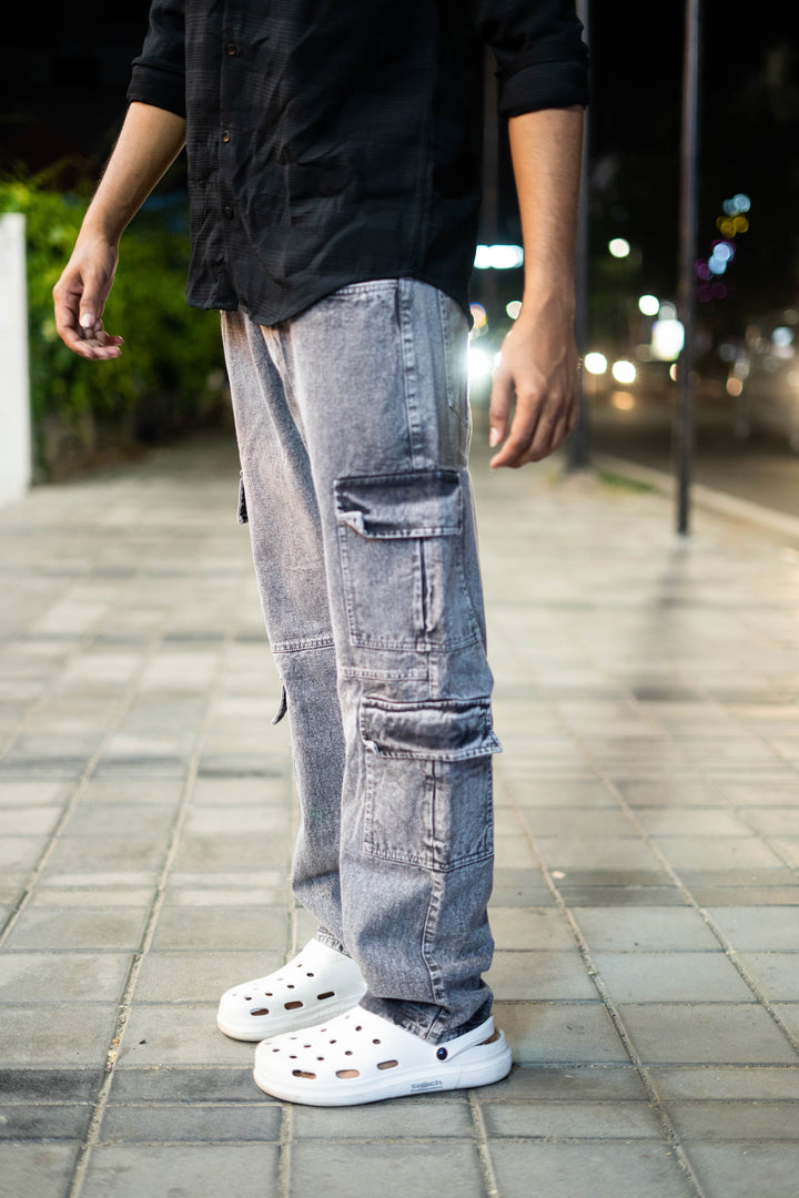 TRENDY JEAN BAGGY PANT FOR MEN'S- LIGHT BLUE