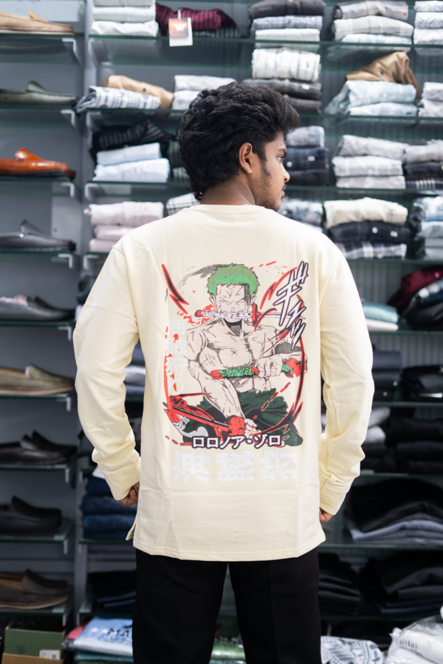 Full Sleeve Round Neck NARUTO Back Printed Mens Tshirt - Sandle-7 Man