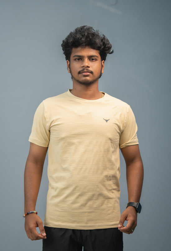 Stylish Men’s Short Sleeve Round Neck Plain T-Shirt - Sandle
