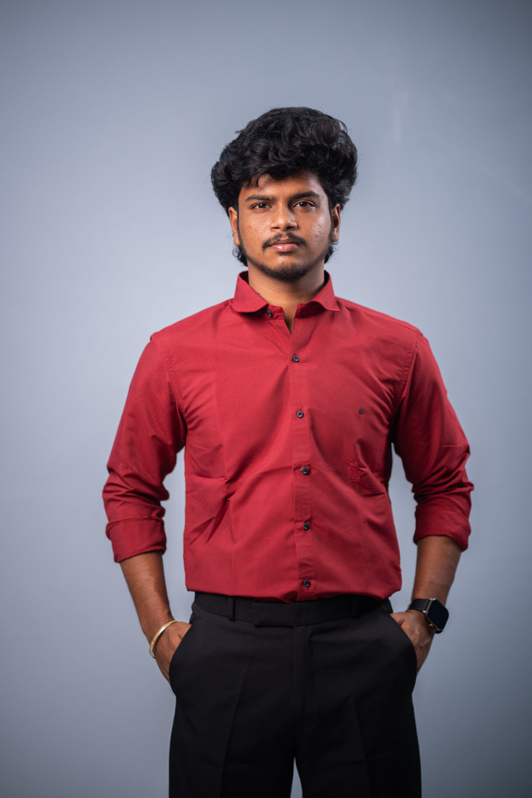Cotton Party Wear Full Sleeve Shirt for Men Comfortable & Breathable - Red