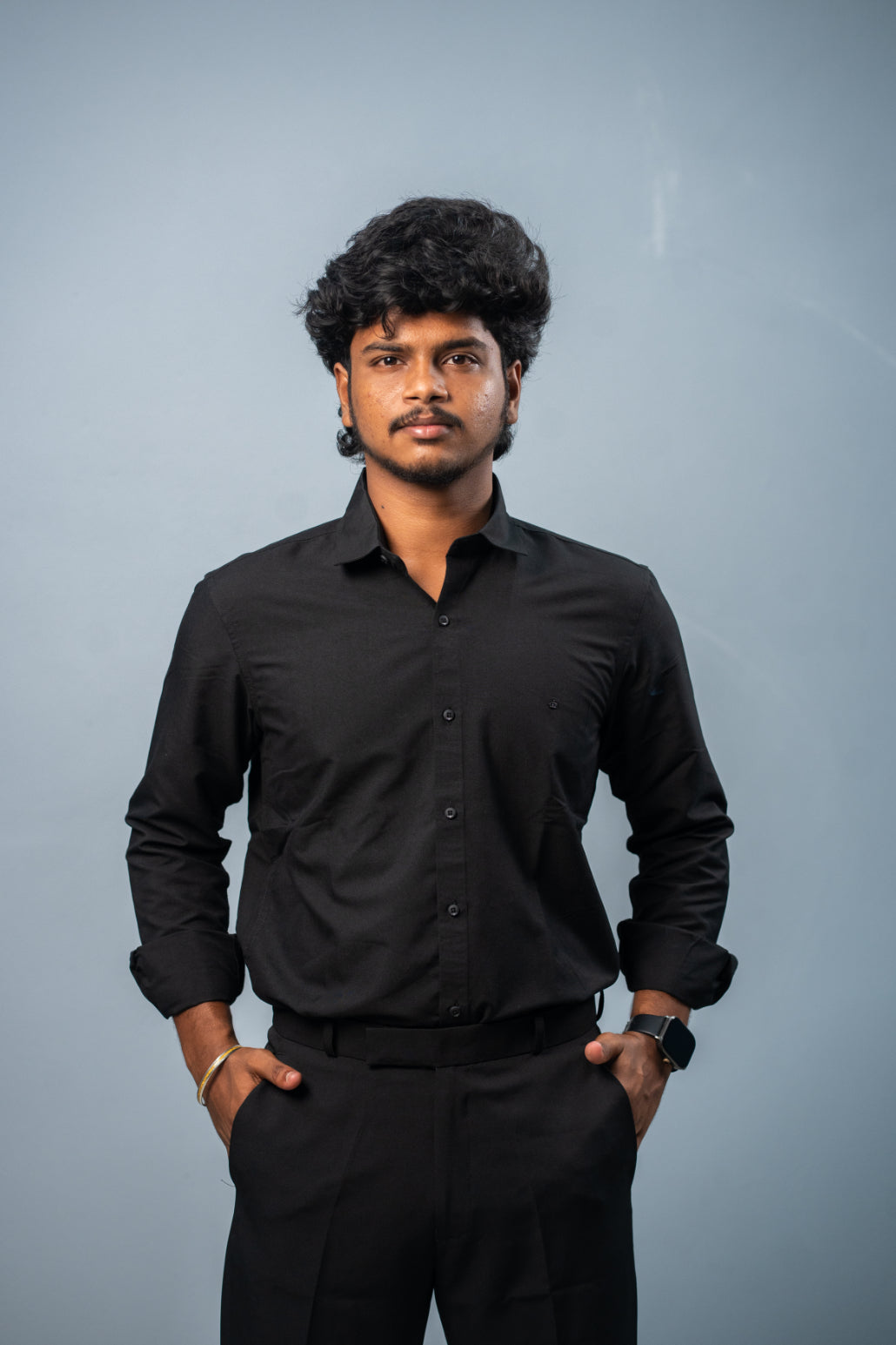 Cotton Party Wear Full Sleeve Shirt for Men Comfortable & Breathable - Black