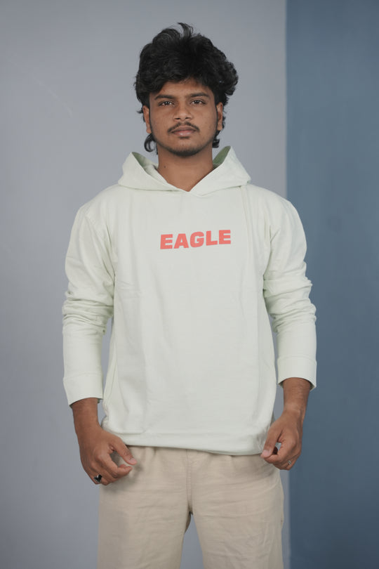 Unisex EAGLE Printed Hoodie for Men & Women | Oversized Streetwear - Mint Green – alternate view – 7MAN India