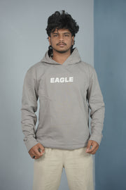Unisex EAGLE Printed Hoodie for Men & Women | Oversized Streetwear - Ash