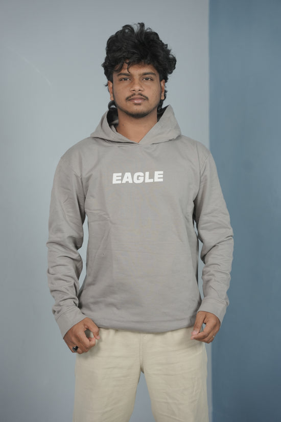 Unisex EAGLE Printed Hoodie for Men & Women | Oversized Streetwear - Ash