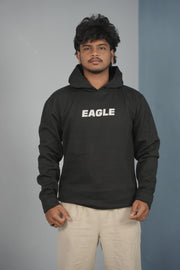 Unisex EAGLE Printed Hoodie for Men & Women | Oversized Streetwear - Black